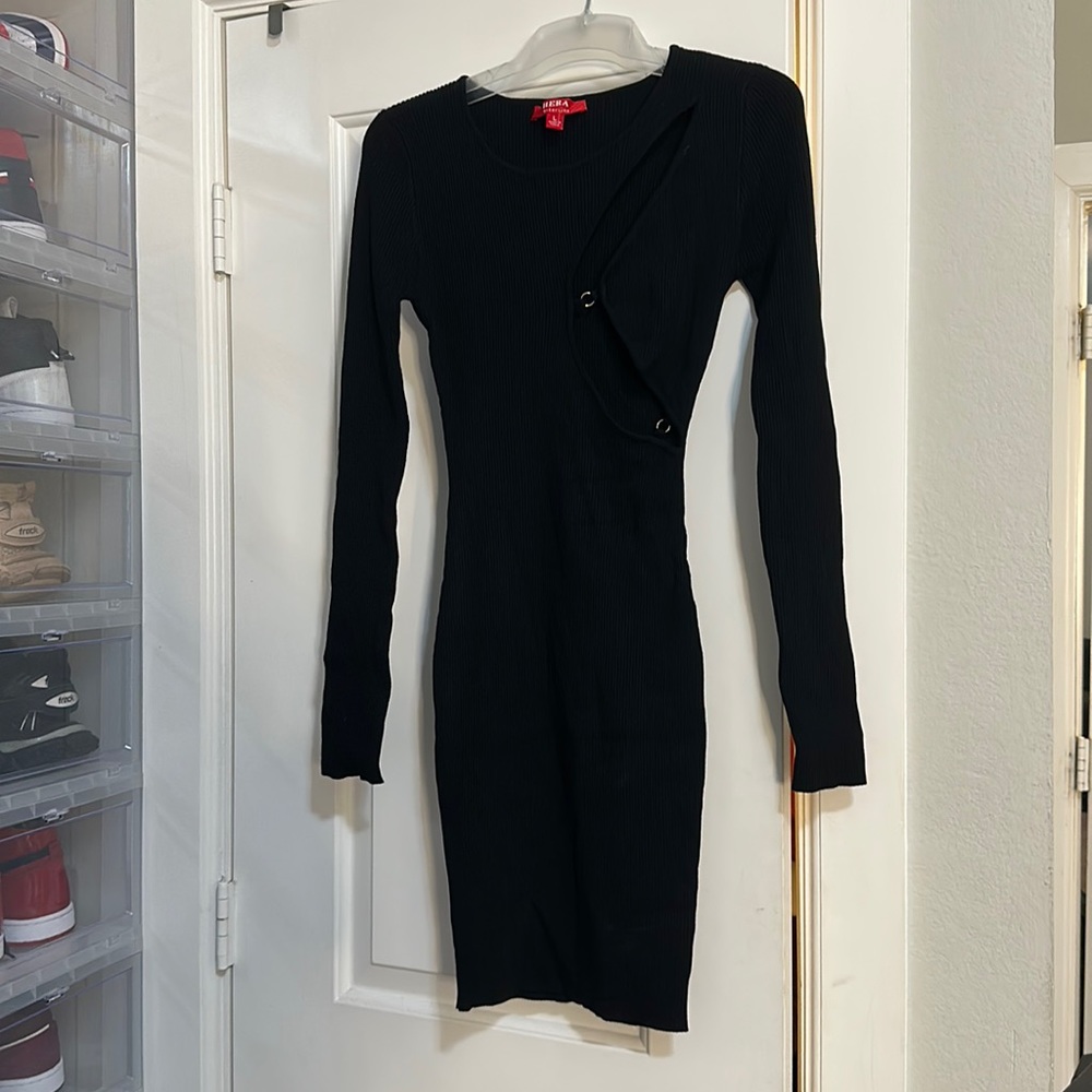 Black cut out dress